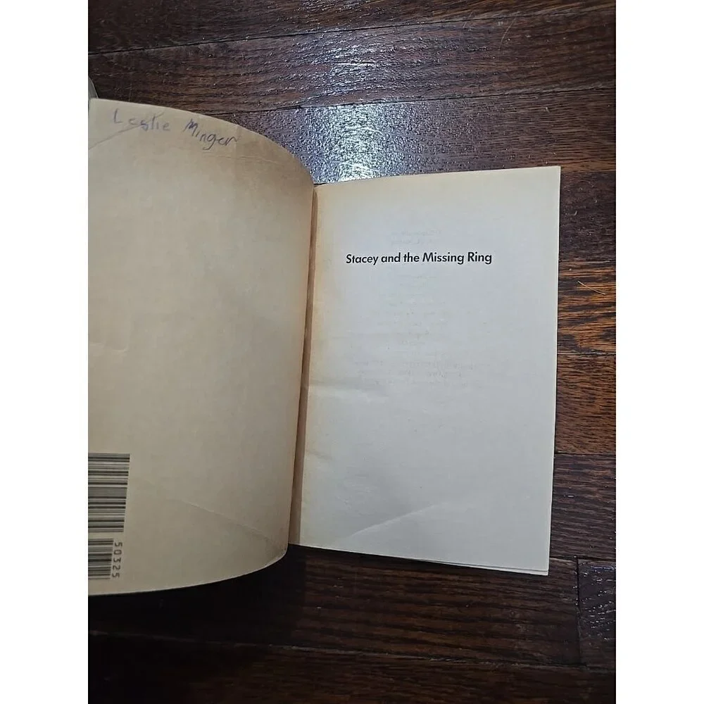 The Babysitter’s Club Mystery #1 Stacy And The Missing Ring By Ann Martin. Vtg